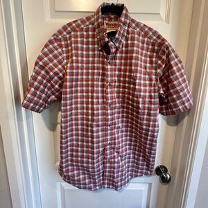 Wrangler Rugged Wear Men’s Short Sleeve Button-Up Shirt – EUC
